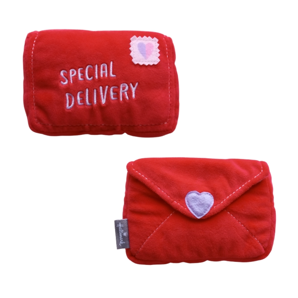 HALLMARK Plush Envelope Special Delivery Pocket Pouch
